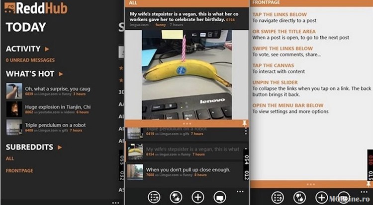 Recomandare Windows Phone: Reddhub, client pentru Reddit