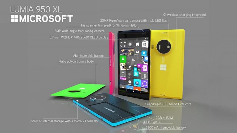 Nou concept de Lumia 950 XL și culorile în care va veni