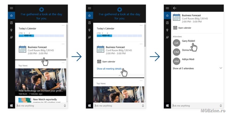 Cortana primeste integrarea LinkedIn