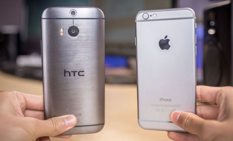 htc one m8 vs iphone 6