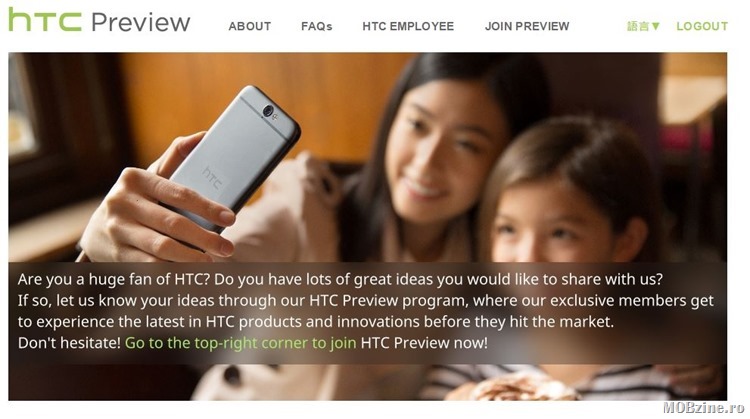 HTC porneste programul de testare software/hardware Preview, similar cu Windows Insider
