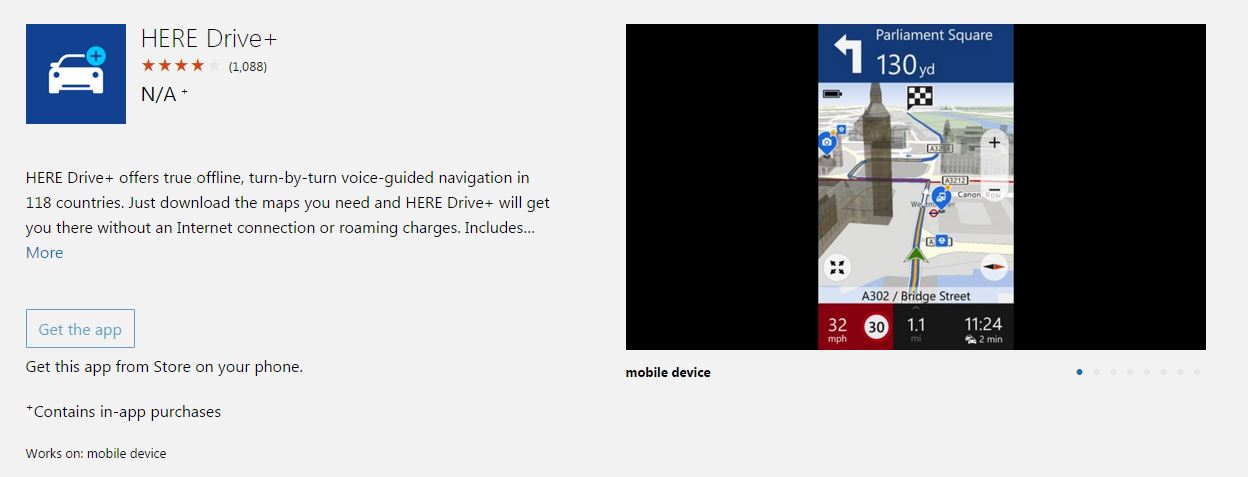 Se pare ca aplicatiile Lumia Here Maps, Drive+ nu vor mai ajunge in Windows 10 Mobile Store