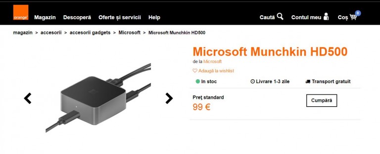 Accesoriile Microsoft Display Dock (Munchkin) si Foldable Keyboard pentru Continuum in oferta la Orange cu 99 EUR