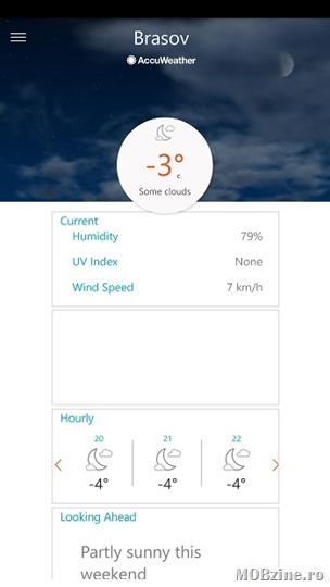 AccuWeather de Windows 10 Mobile primeste versiune UWP si o noua interfata