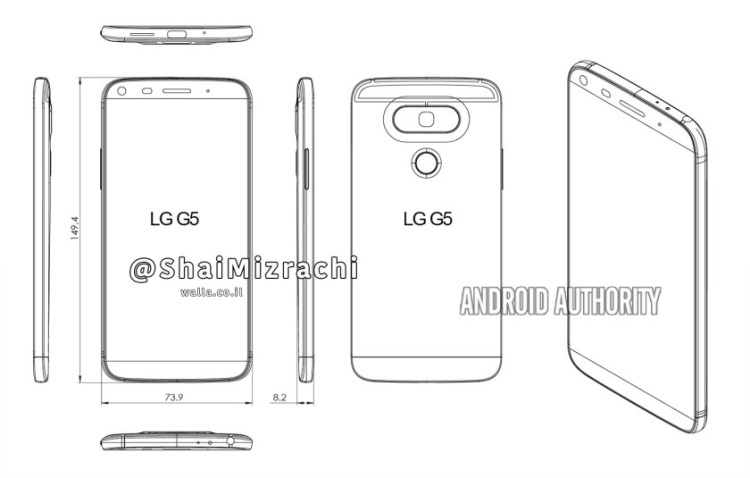 Mai multe detalii despre LG G5 vedem intr-o presupusa schita a produsului