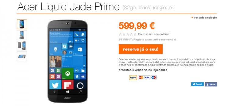 Pret european pentru Acer Liquid Jade Primo