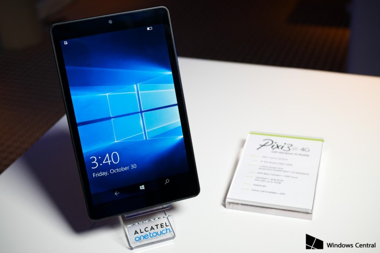 Alcatel lanseaza OneTouch Pixi 3, un phablet de 8 inci cu Windows 10 Mobile