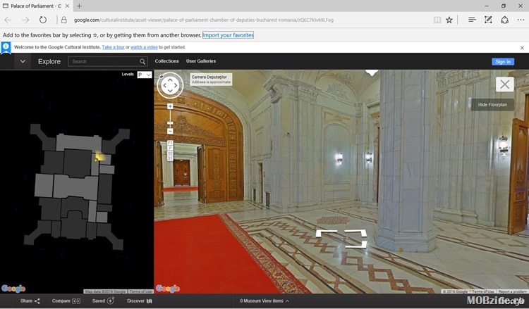 Google Cultural Institute ne ofera acum turul virtual al Palatului Parlamentului si tablouri din Muzeul National Brukenthal