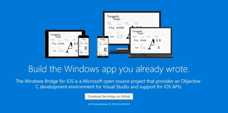 Windows bridge to iOS e inca in carti