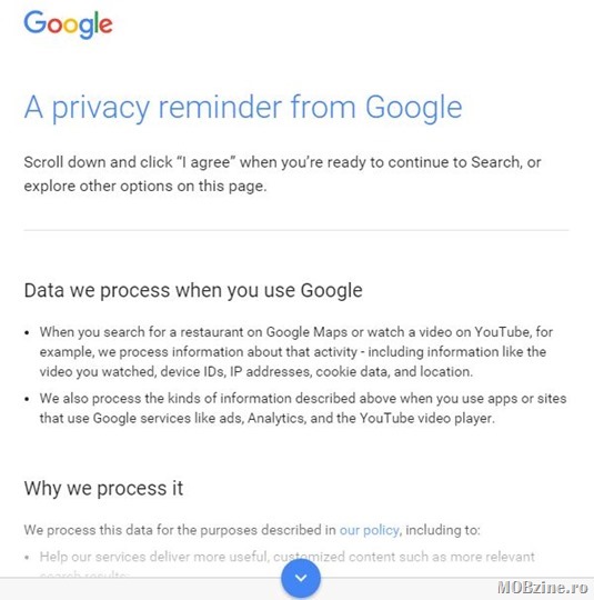 Google schimba abordarea: prezinta pe larg optiunile de monitorizare si propune solutii de a fi diminuate