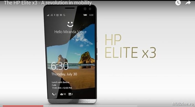 HP Elite X3 video