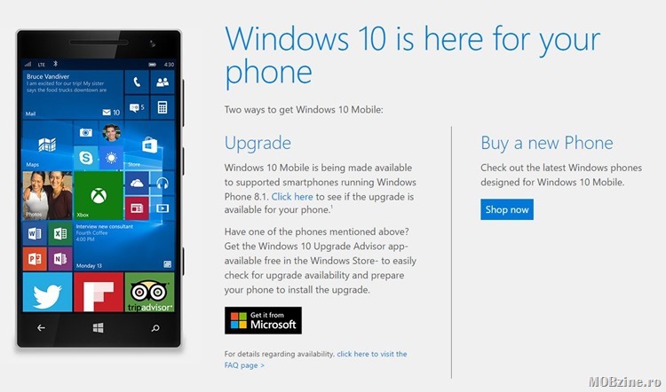 Lista aparatelor Windows Phone 8.1 ce primesc upgrade-ul la Windows 10 Mobile