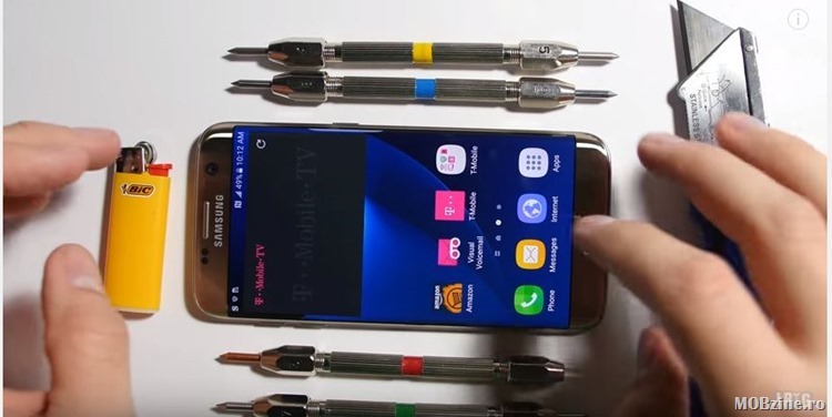 VIDEO: cum rezista Galaxy S7 edge la foc, zgarieturi si indoiri