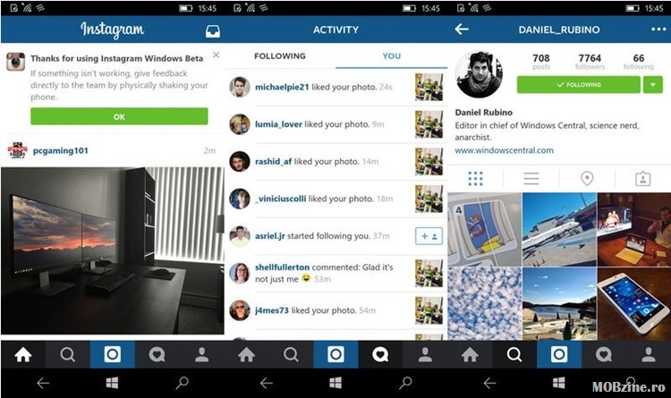 Instagram beta for Windows 10 Mobile gata de download in Store