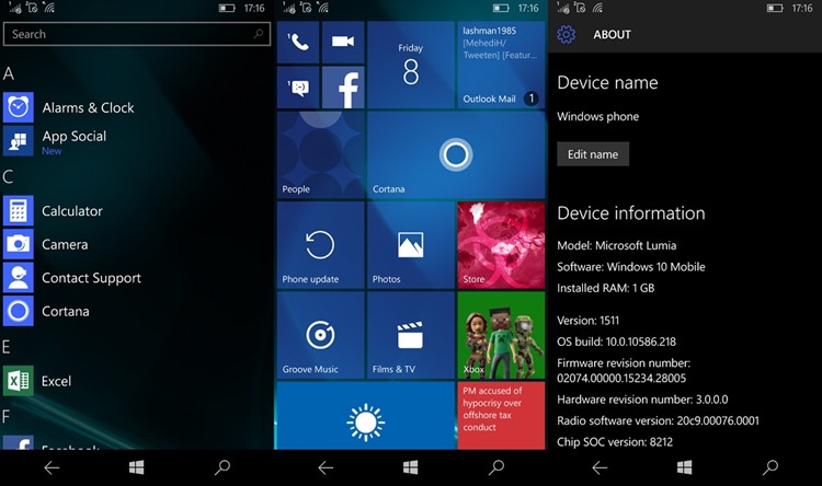 Windows 10 Mobile Build 10586.218 iesit in Preview Ring si pentru aparatele Retail. Vine cu stabilitate si performanta!