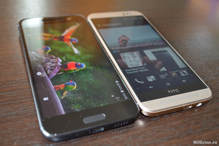 HTC 10 vs HTC One M9 cu poze side by side si specificatii tehnice