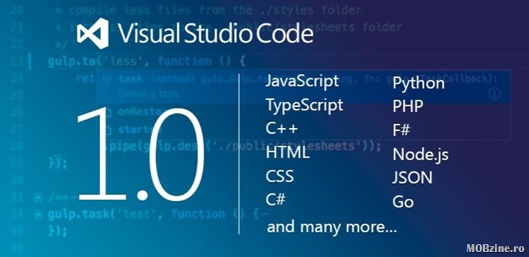 Visual Studio Code 1.0 lansat oficial de Microsoft