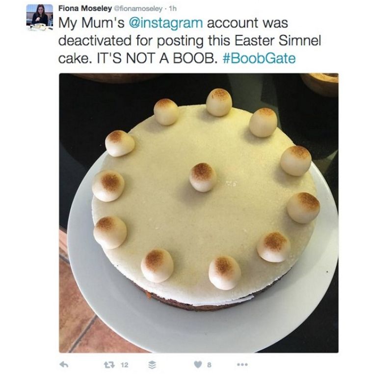 easter simnel cake instagram boob