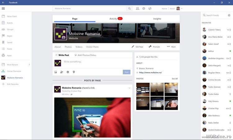 Aplicatiile oficiale Facebook si Messenger ajung in Windows 10 Store si arata foarte bine