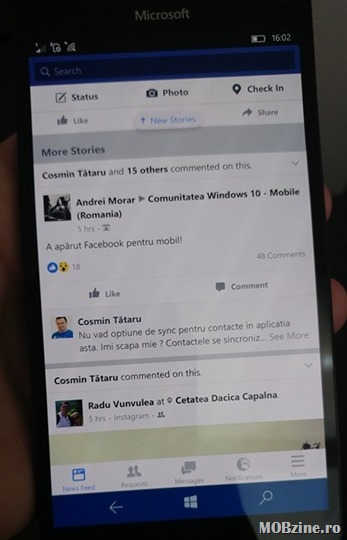 Facebook Windows 10 Mobile