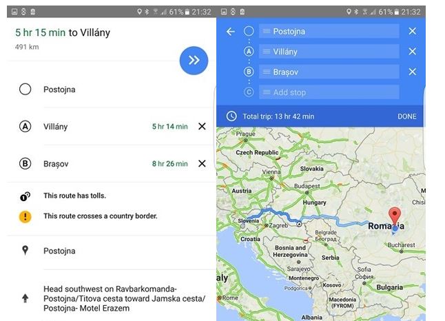 Google Maps cu puncte intermediare poate fi folosit si in Romania. Vedeti cum!