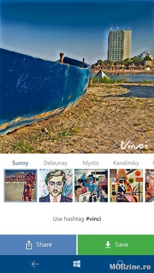 Recomandare: Vinci, o aplicatie gen Prisma pentru Windows 10 Mobile