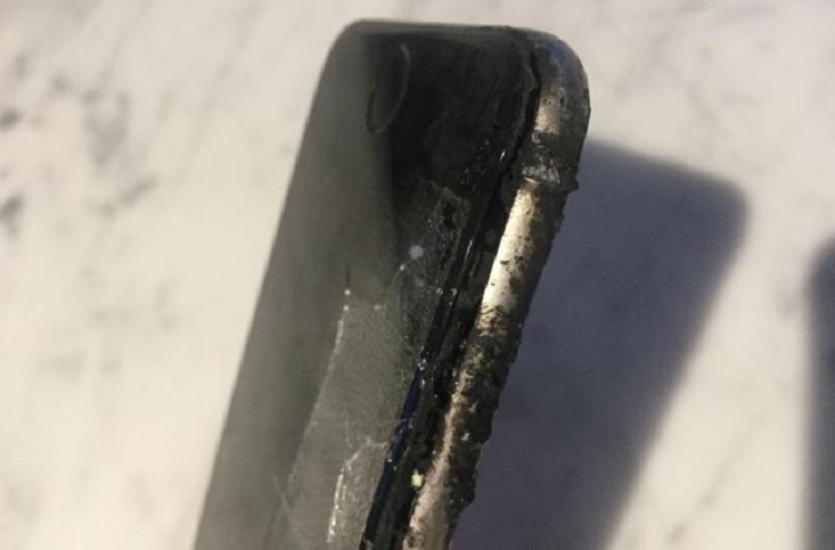 burned phone