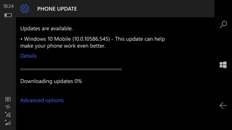 Windows 10 Mobile Build 10586.545 lansat pe branch-ul oficial