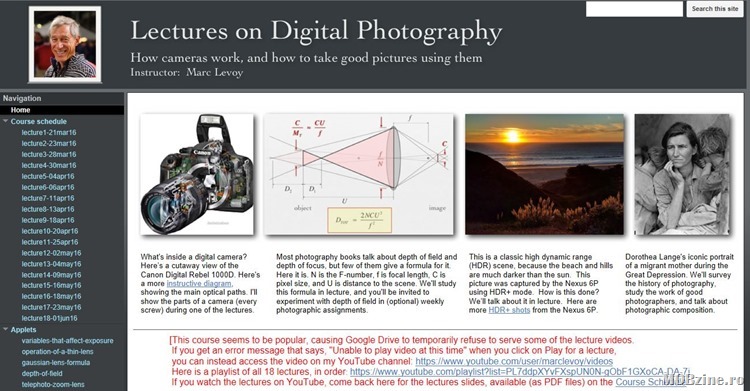 Recomandare: cursurile despre fotografie digitala ale unui profesor de la Stanford pot fi urmarite gratuit