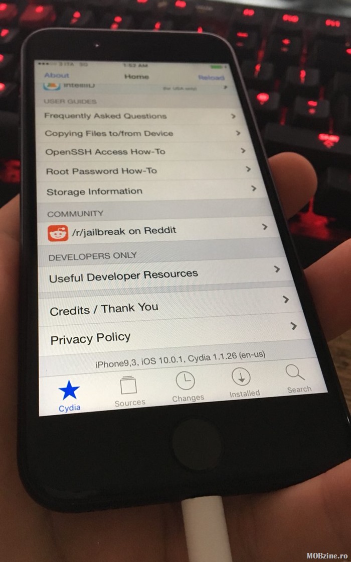 Primul jailbreak de iOS 10 pare sa fi fost realizat in mai putin de 24 de ore