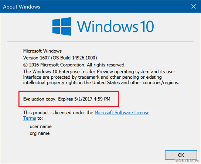 Atentie! Versiunile vechi de Windows 10 Insider Preview vor incepe sa expire si in curand nu vor mai porni