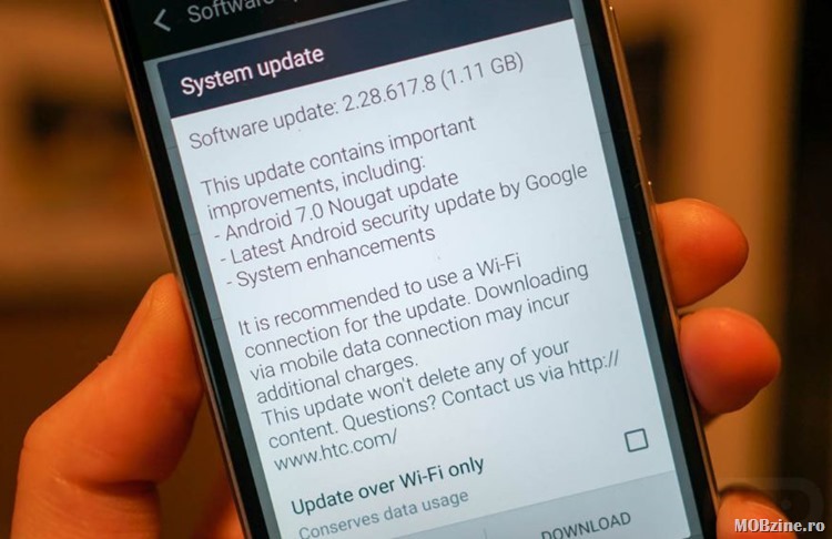 HTC distribuie deja update-ul Android 7 Nougat pentru HTC 10