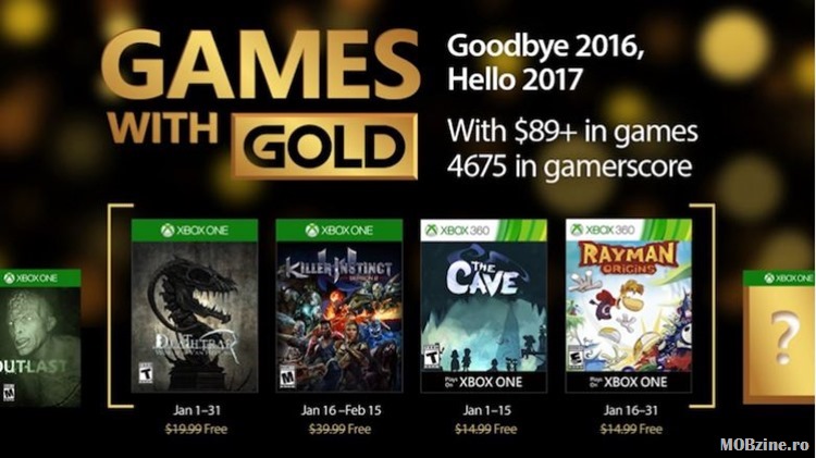 Sfat: ce jocuri pot fi descarcate gratuit in decembrie si ianuarie pe Xbox One si 360 cu un cont Live Gold