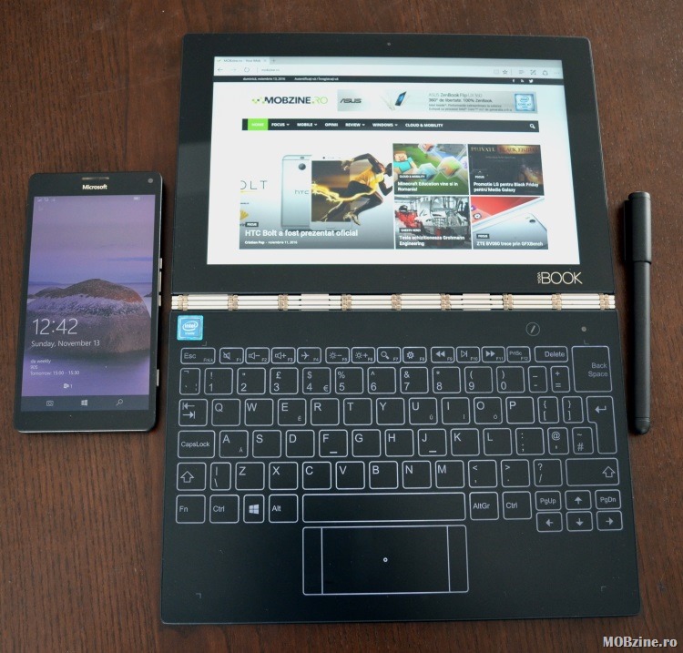 5 lucruri PRO tableta hibrid Lenovo Yoga Book cu Windows 10
