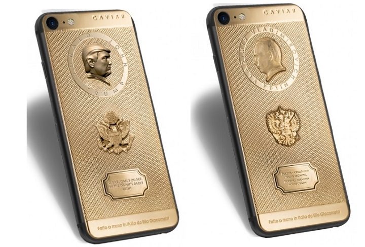 Caviar scoate un iPhone 7 de aur cu chipul lui Trump