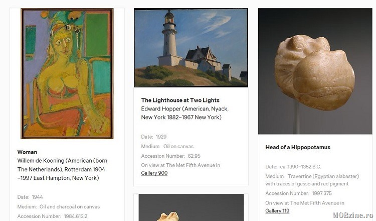 375000 de imagini cu opere de la Metropolitan Museum of Art sunt disponibile pentru folosire gratuita