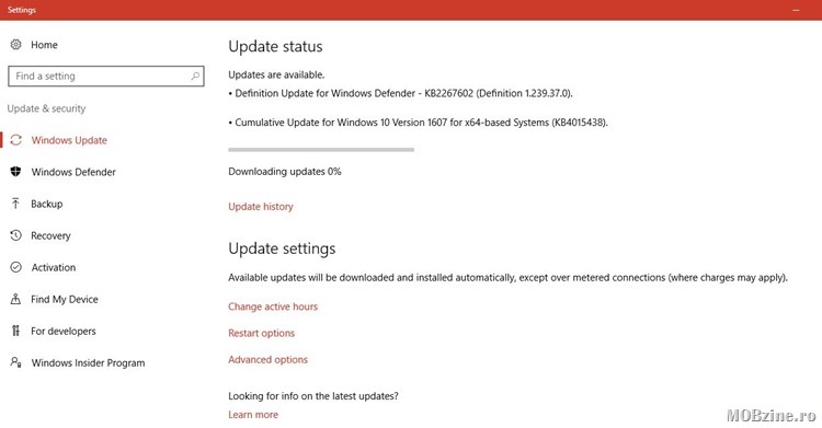 Avem un nou set de update-uri pentru Windows 10 Anniversary Update, oficial: 14393.970