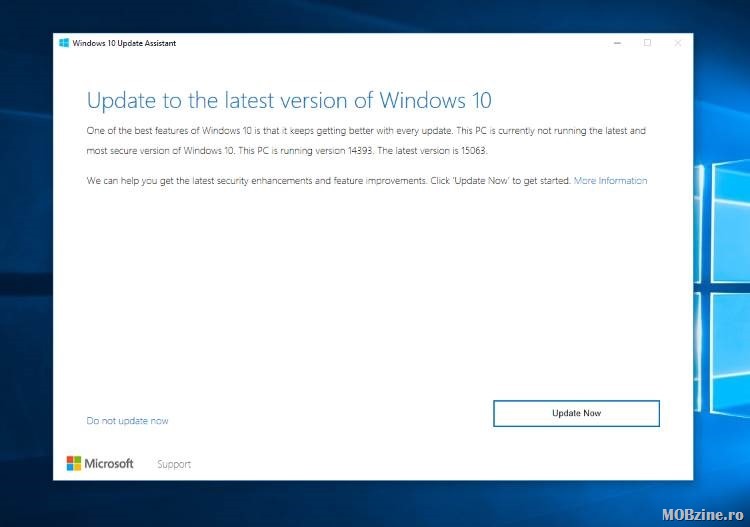 Umbla zvonul ca Windows 10 Creators Update poate fi instalat via Windows 10 Update Assistant