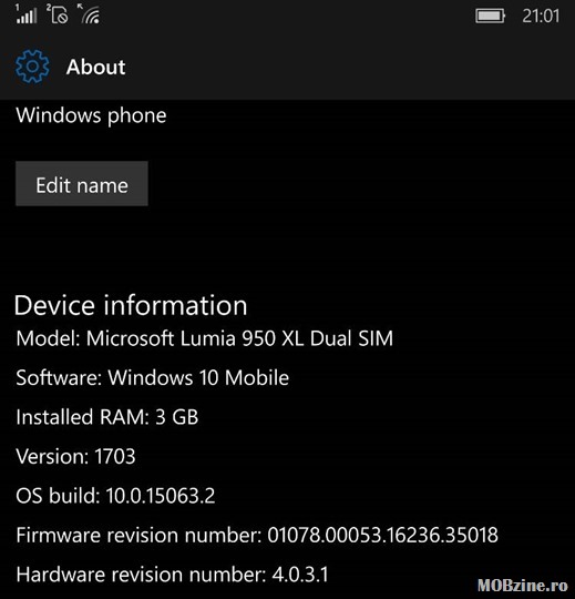 Windows 10 Mobile Insider Preview Build 15063.2 ajunge in Fast Ring si poate sa fie RTM-ul!
