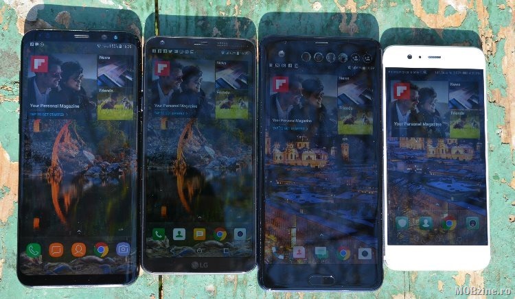 Megatest: Galaxy S8 Plus vs LG G6 vs HTC U Ultra vs Huawei P10. Partea 2, display
