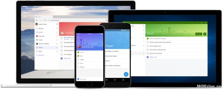 Microsoft lanseaza To-Do in faza Preview de Android, iOS si Windows 10 Mobile, inlocuitorul Wunderlist