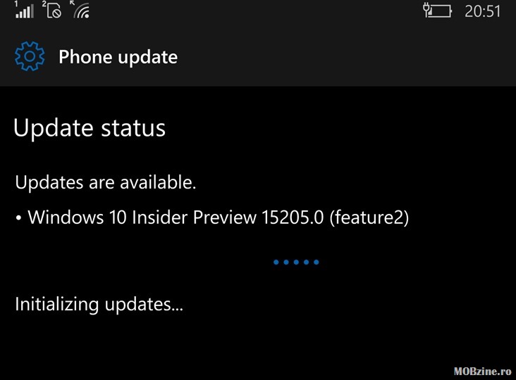 Avem Windows 10 Insider Preview 15205 for Mobile in Fast Ring