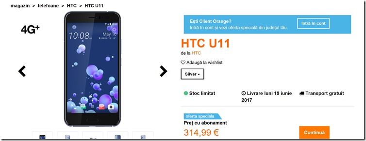 Avem preturile lui HTC U11 pentru Romania