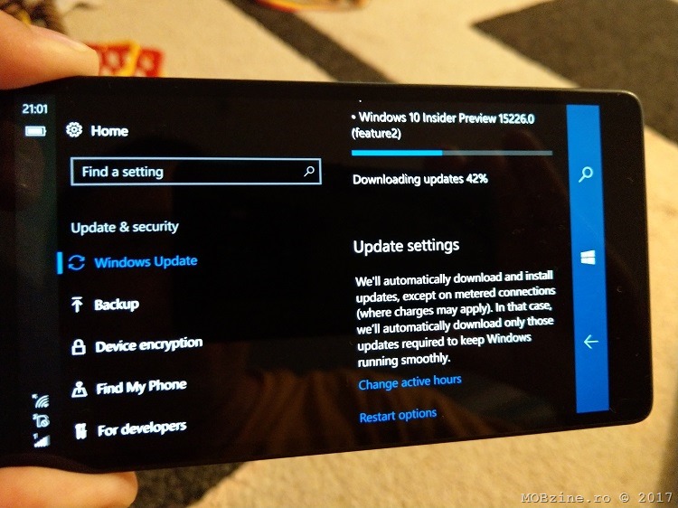 Windows 10 Insider Preview Build 15226 for Mobile e dat in Fast Ring