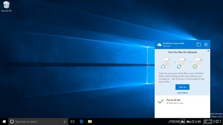 Optiunea OneDrive Files On-Demand disponibila acum utilizatorilor din programul Windows Insider