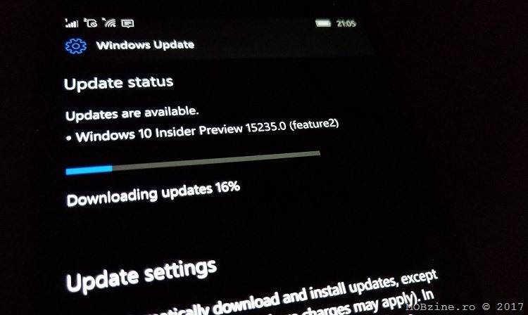 Windows 10 Mobile Insider Preview build 15235 aduce (in sfarsit) o functie noua