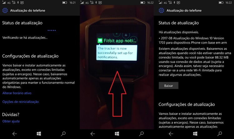 Cel mai recent Windows 10 Mobile Cumulative Update (15063.540) permite sincronizarea notificarilor Fitbit pe build-urile oficiale