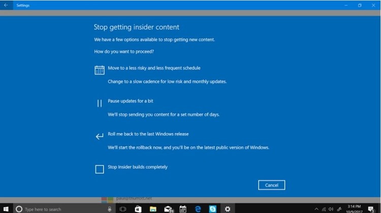 E momentul ca Insiderii Windows 10 Fall Creators Update sa iasa din program