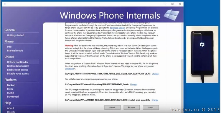 Windows Phone Internals 2.2 desface bootloader-ul tuturor aparatelor Lumia Windows 8 & 10, deschizand drumul catre ROM-uri custom