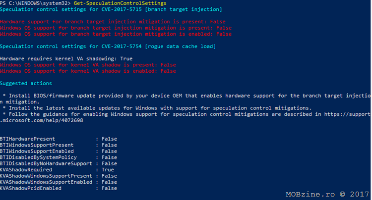 Tutorial: cum verifici daca ai sistemul Windows protejat de vulnerabilitatile Spectre si Meltdown